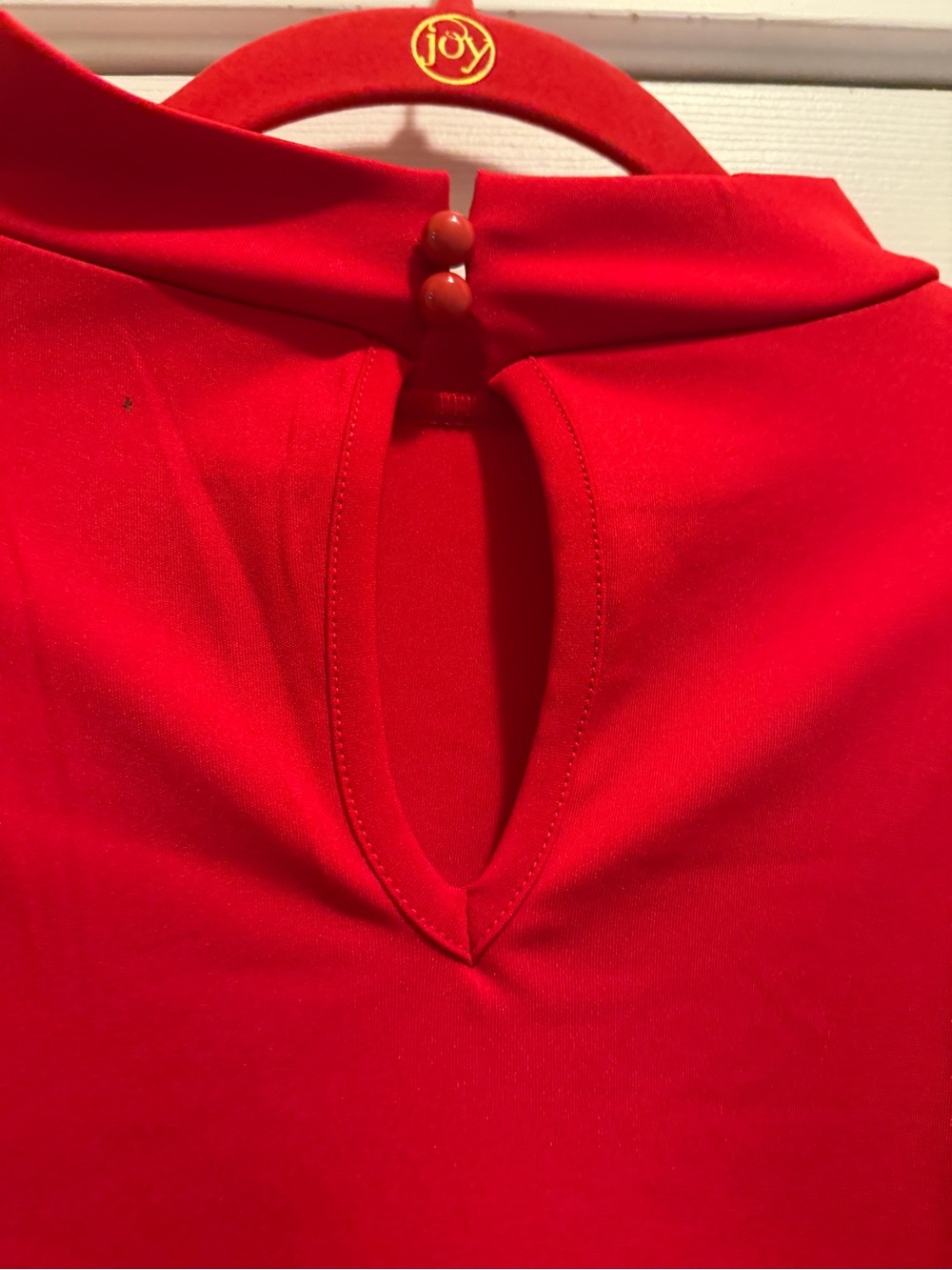Red Knit Ruffle Sleeves Top - Picture 11 of 15